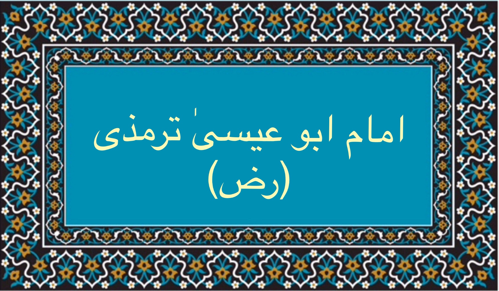 امام ابو عيسىٰ ترمذى (رض)