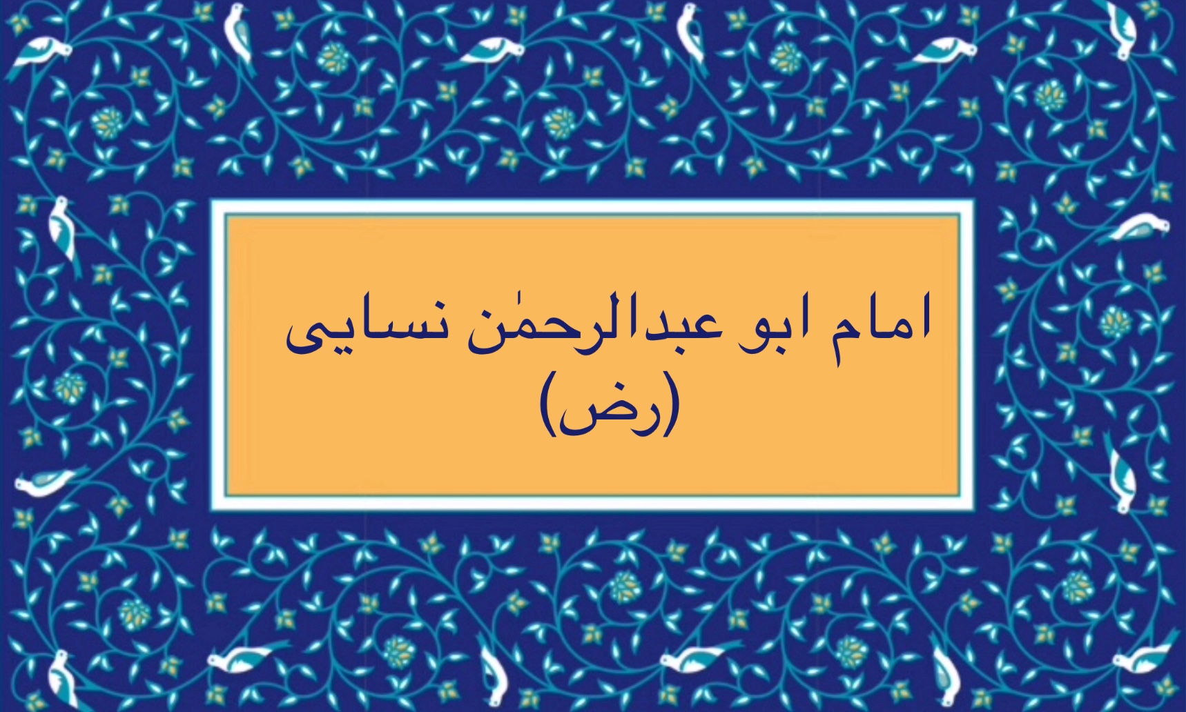 امام ابو عبدالرحمن نسايى (رض)