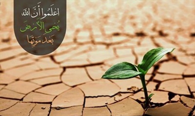 آيات قرآن در مورد زنده شدن زمين مرده توسط باران در بهاران